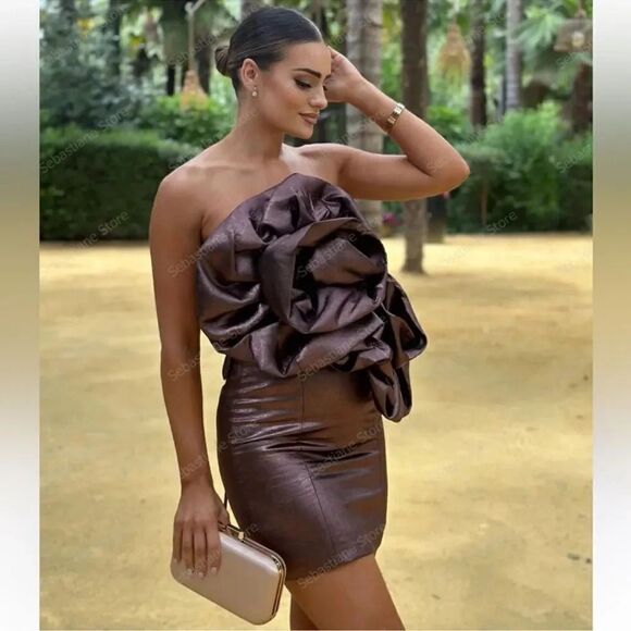 ZARA VOLUMINOUS FLOWER DRESS - Picture 8 of 15